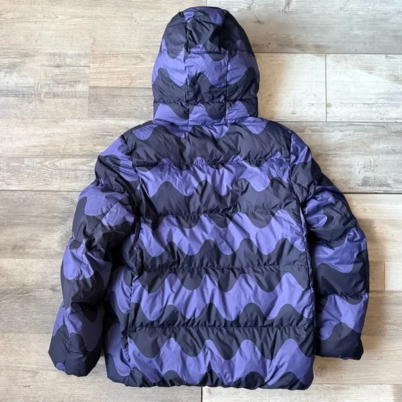 Uniqlo x Marimekko Ultra Light Down Cocoon Parka Jacket Blue Women’s S - Picture 5 of 16